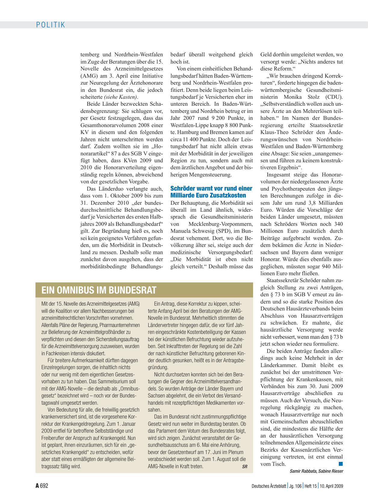 Vorschauseite 1: Ein Omnibus Bundesrat
