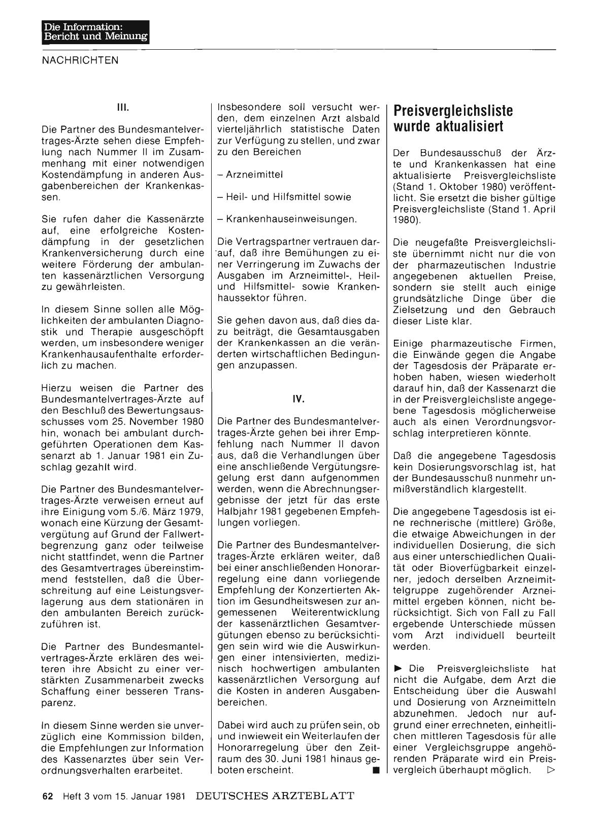 Vorschauseite 1: Preisvergleichsliste wurde aktualisiert