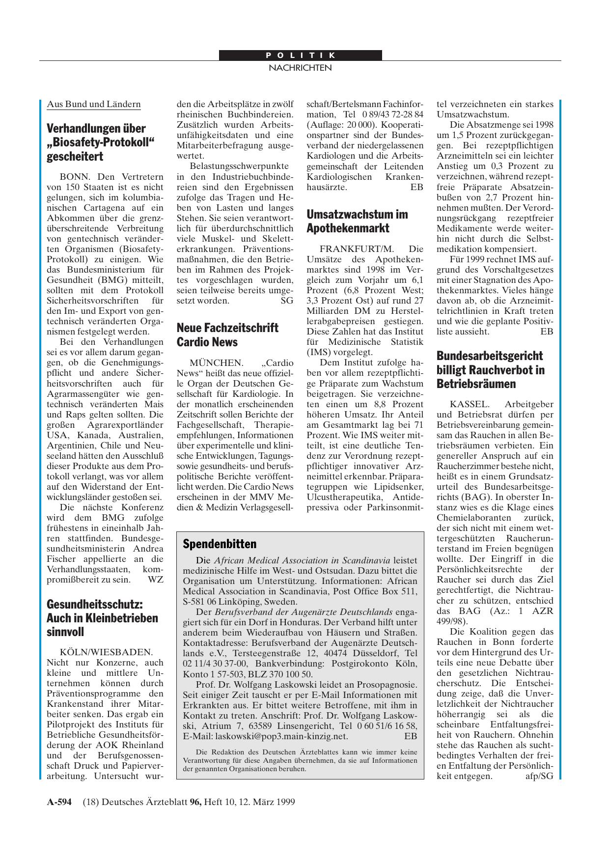 Vorschauseite 1: Spendenbitten