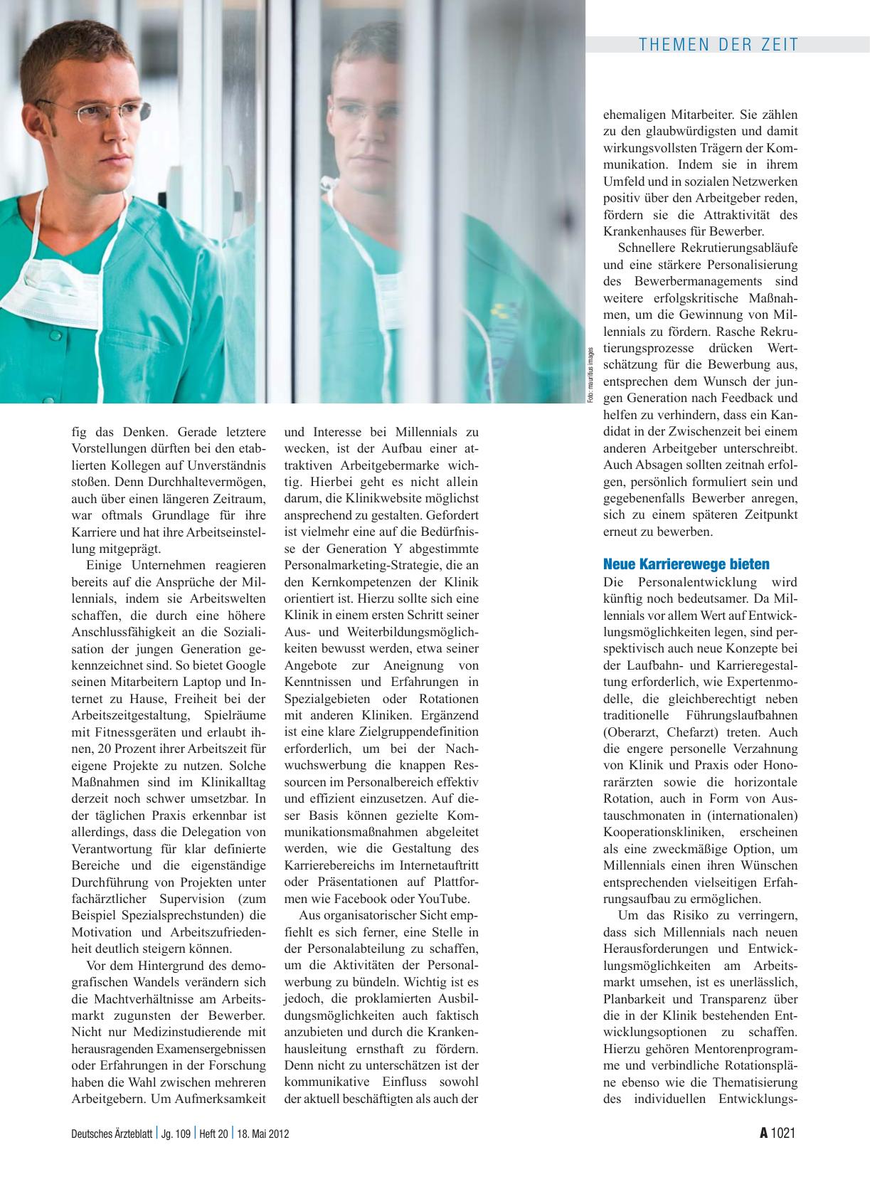 Vorschauseite 2: Personalmanagement im Krankenhaus: Die Ansprüche der „Millennials“