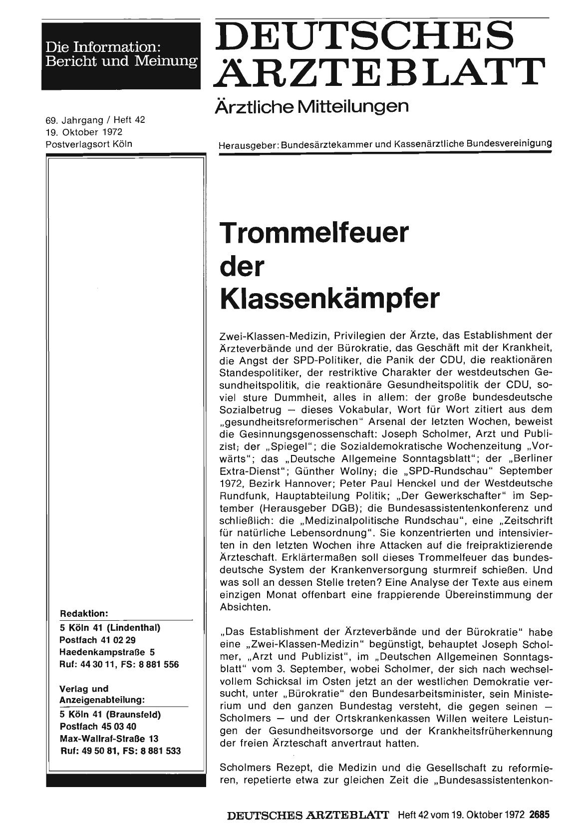 Vorschauseite 1: Trommelfeuer der Klassenkämpfer
