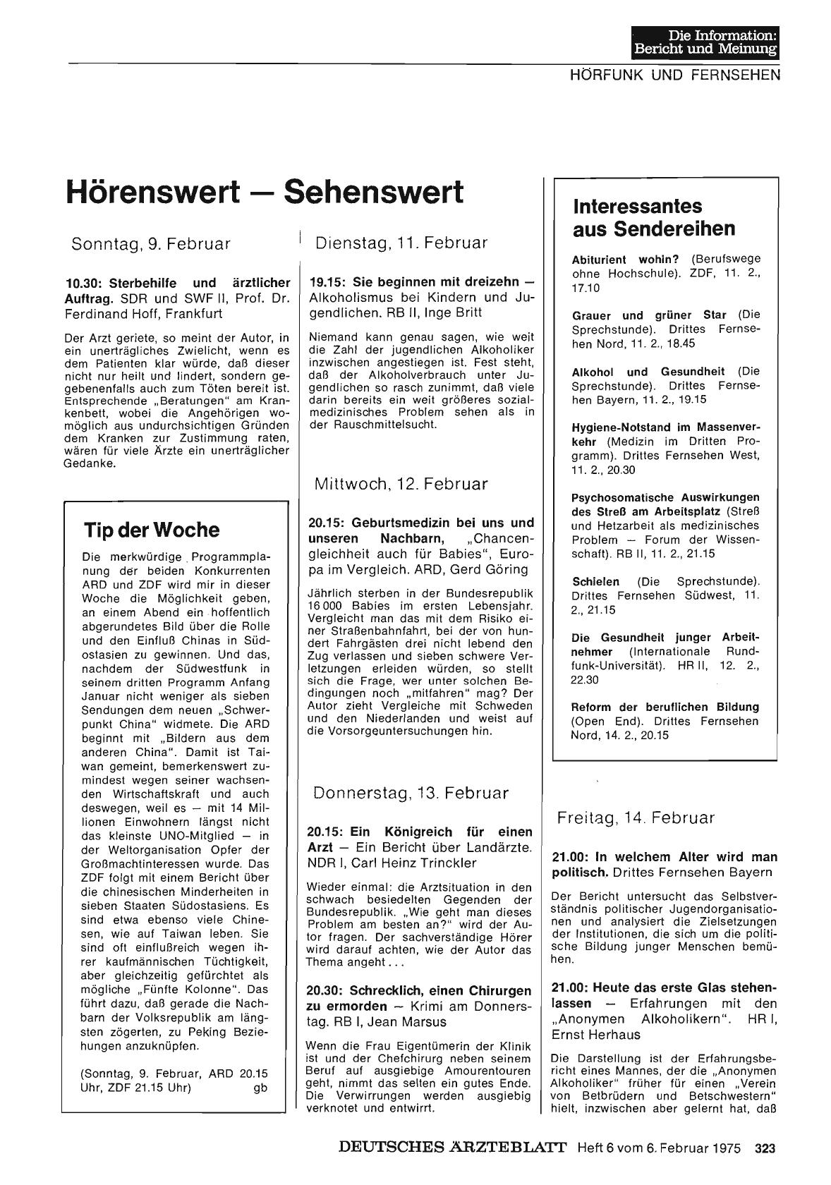 Vorschauseite 1: Hörenswert — Sehenswert