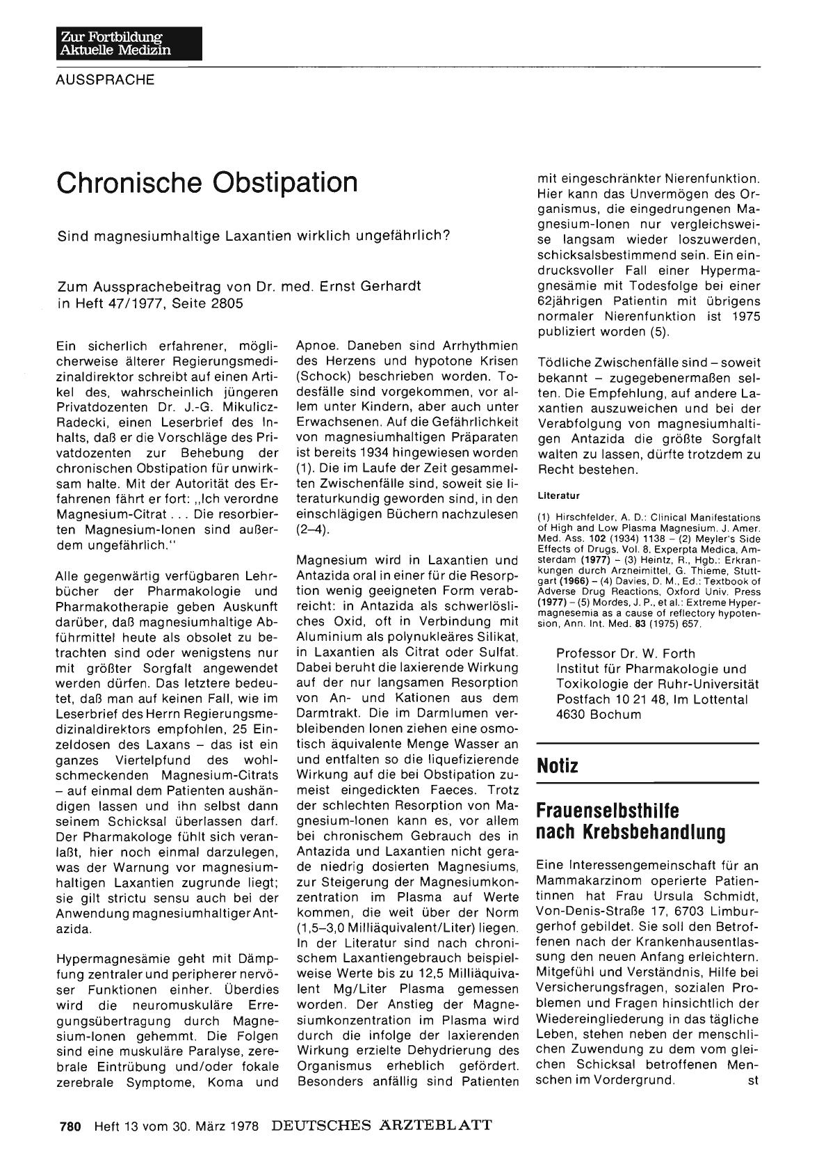 Vorschauseite 1: Chronische Obstipation
