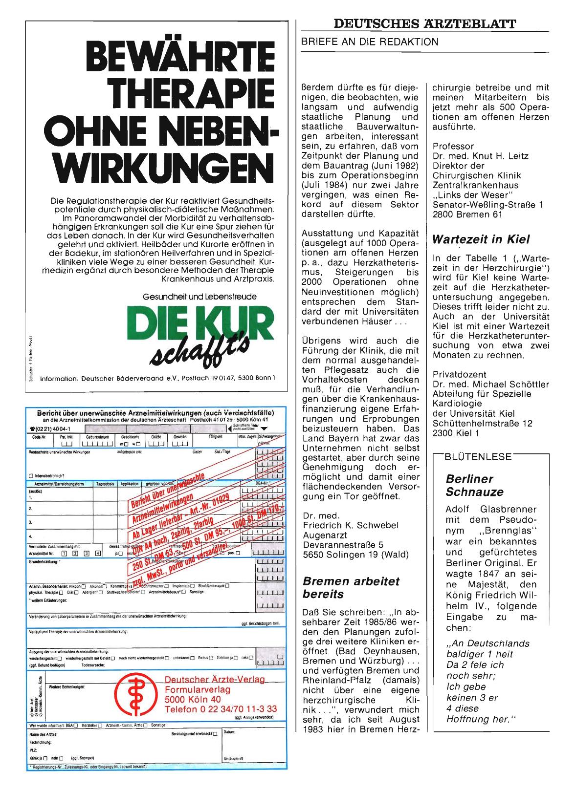 Vorschauseite 1: HERZCHIRURGIE: Wartezeit in Kiel