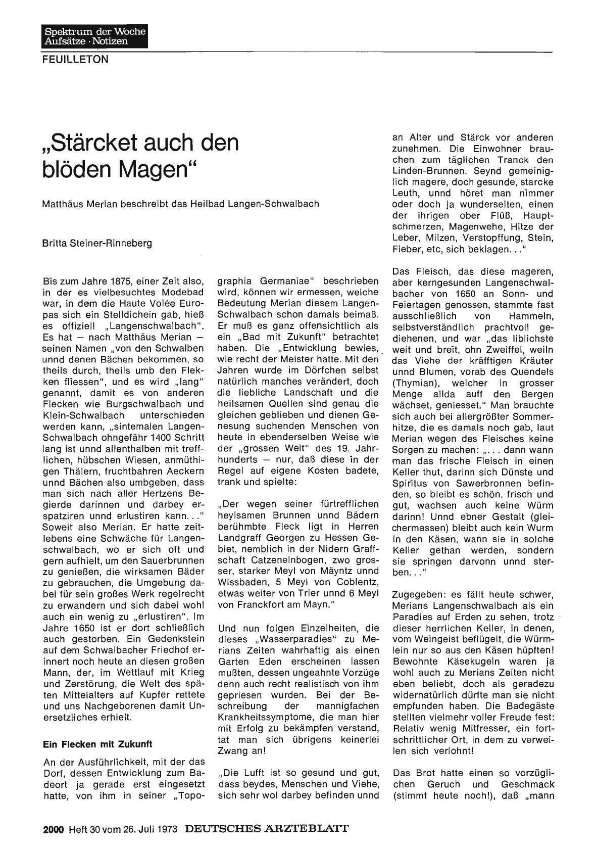 Vorschauseite 1: „Stärcket auch den blöden Magen"