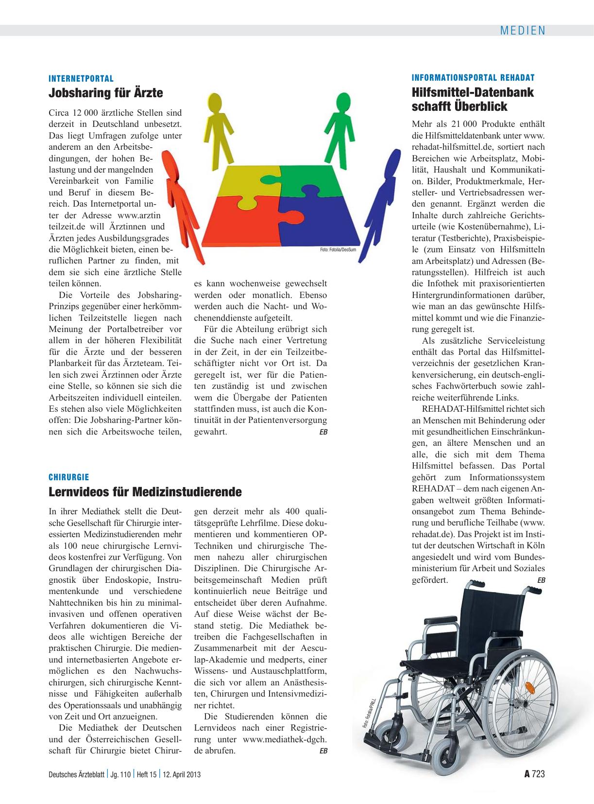 Vorschauseite 1: Informationsportal REHADAT: Hilfsmittel-Datenbank schafft Überblick