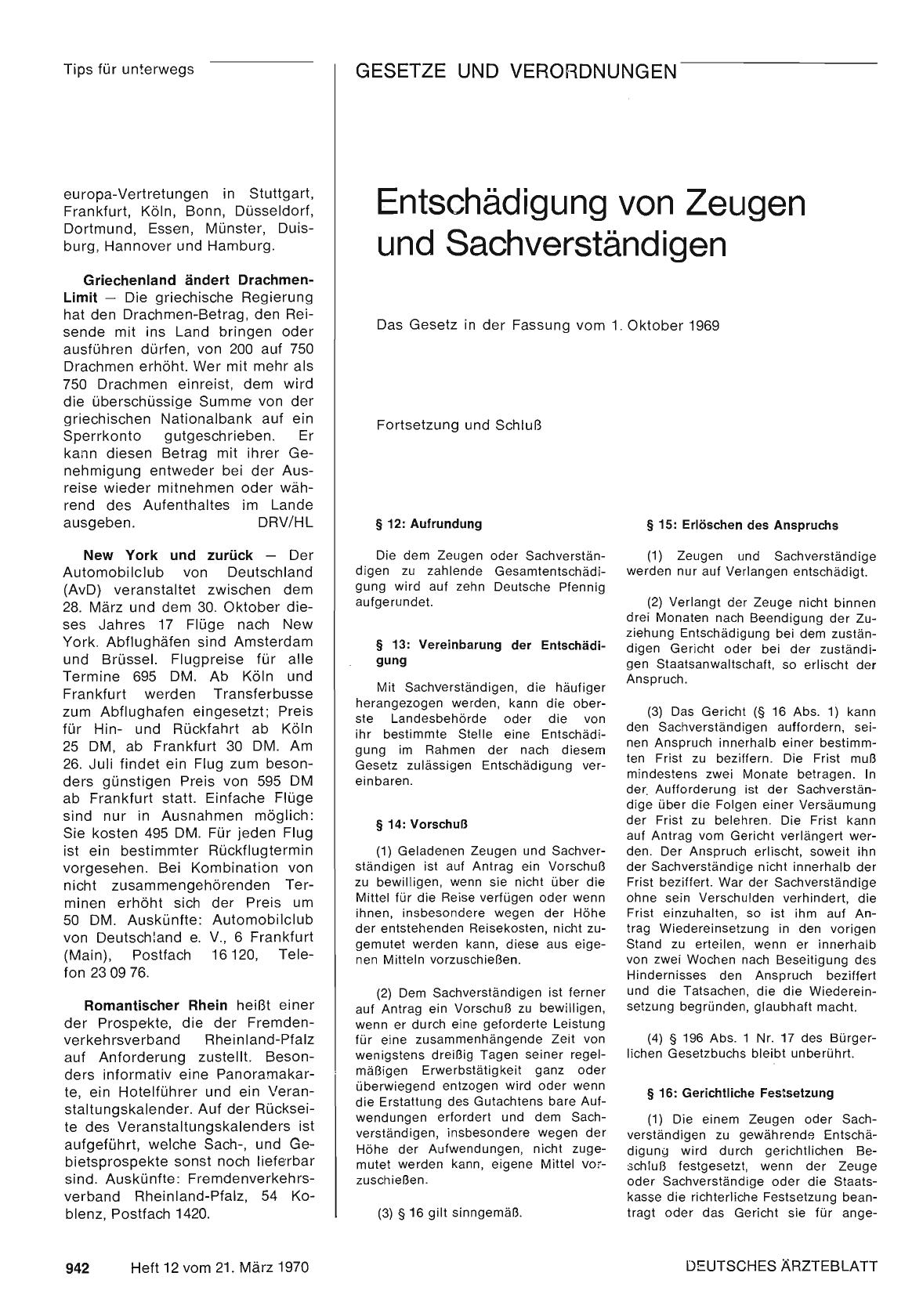 Vorschauseite 1: Entschädigung von Zeugen und Sachverständigen