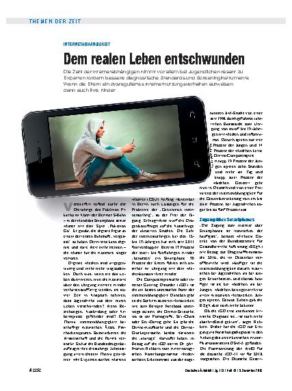 Vorschauseite 1: Internetabhängigkeit: Dem realen Leben entschwunden