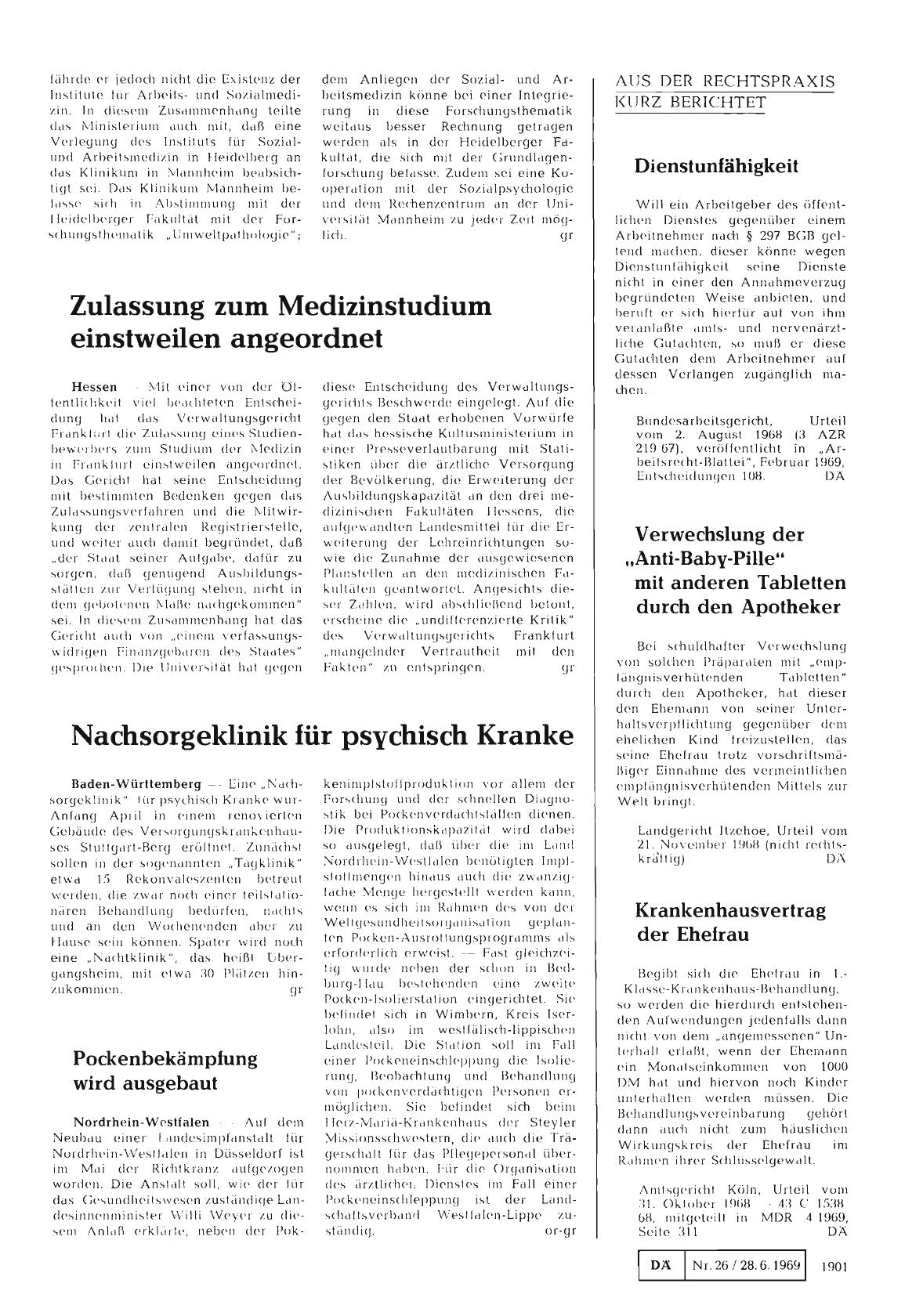 Vorschauseite 1: Verwechslung der „Anti-Baby-Pille" mit anderen Tabletten durch den Apotheker