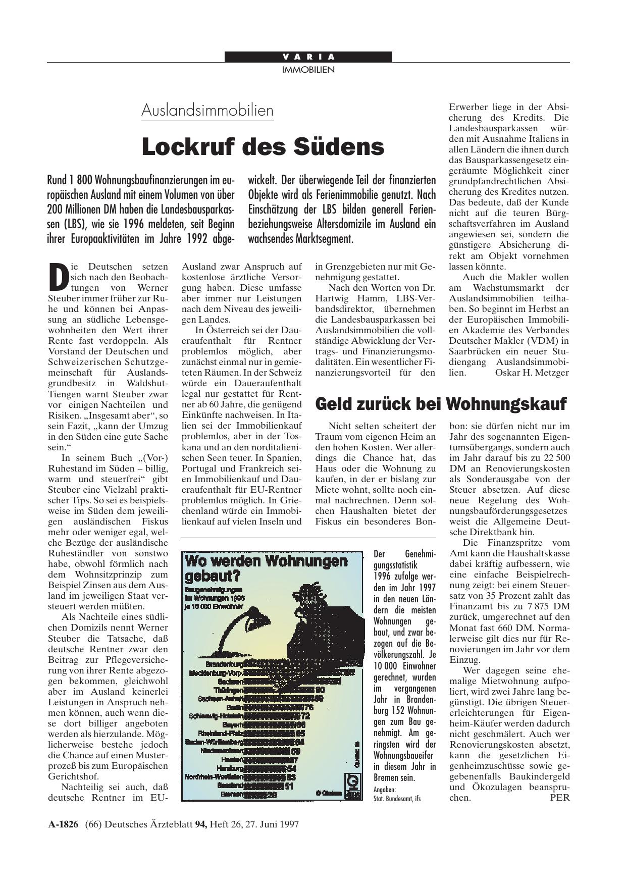 Vorschauseite 1: Auslandsimmobilien: Lockruf des Südens