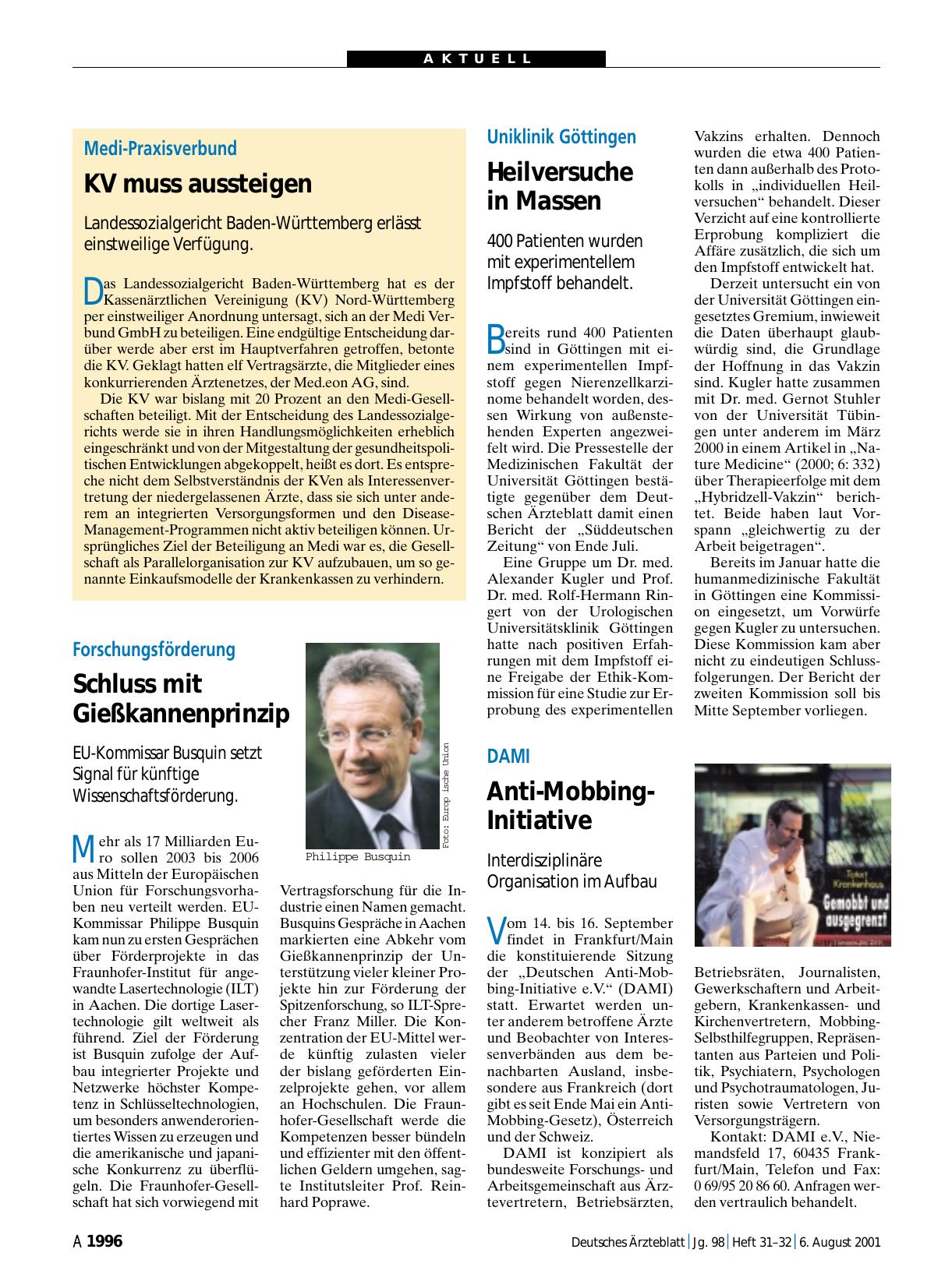 Vorschauseite 1: Medi-Praxisverbund: KV muss aussteigen