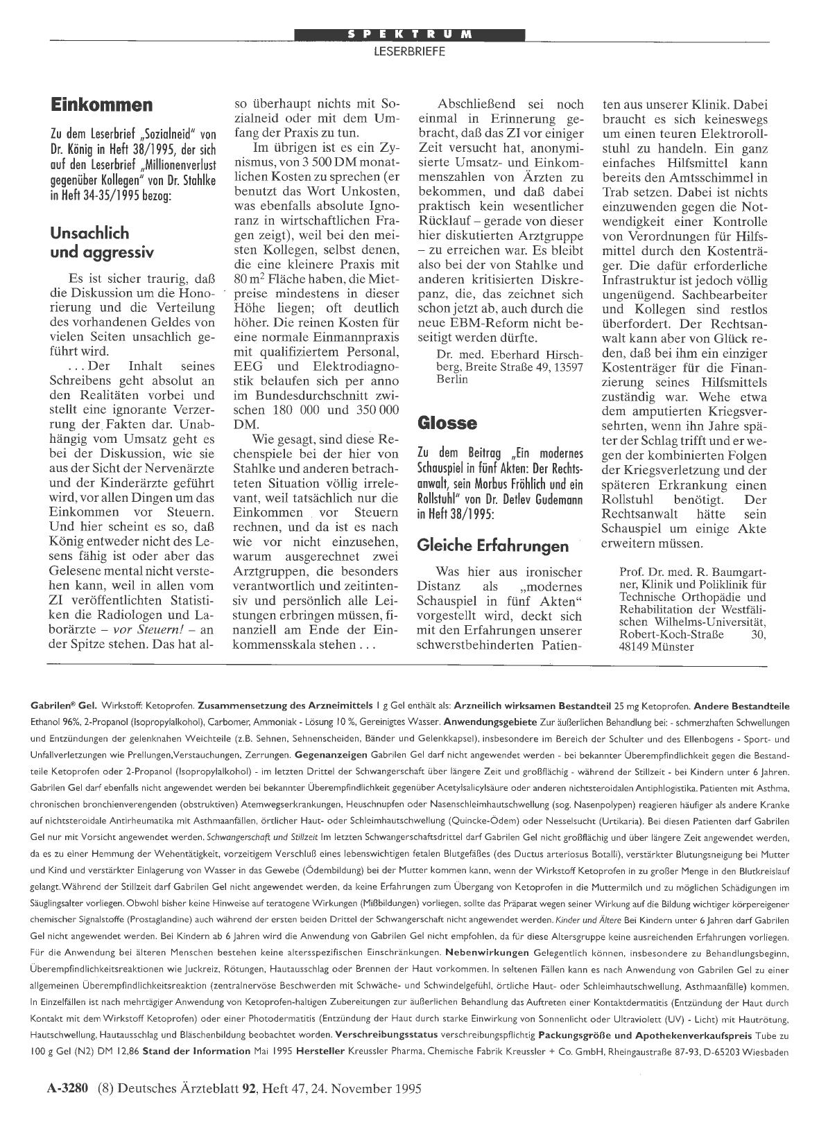 Vorschauseite 1: Glosse: Gleiche Erfahrungen