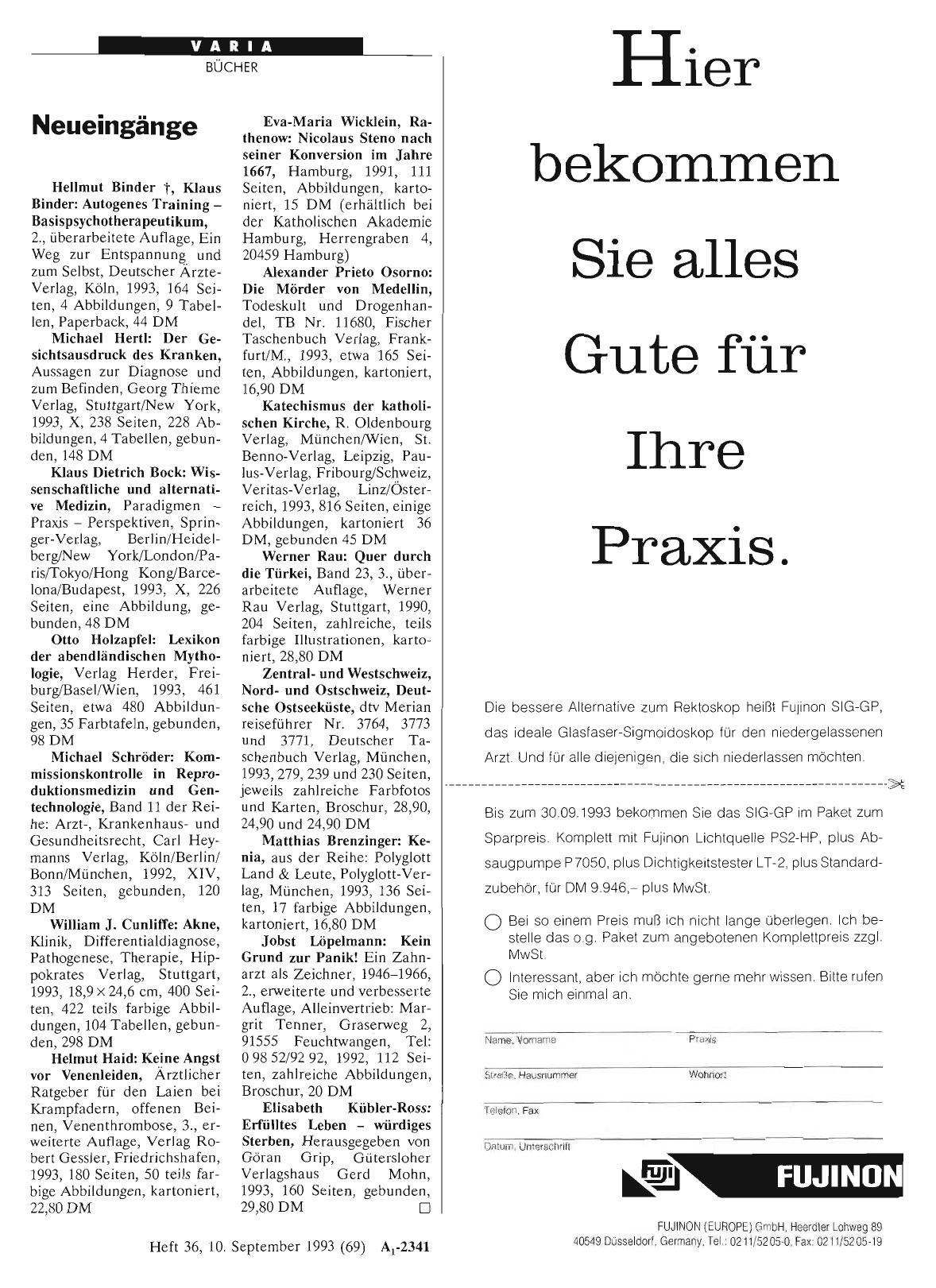 Vorschauseite 1: Neueingänge