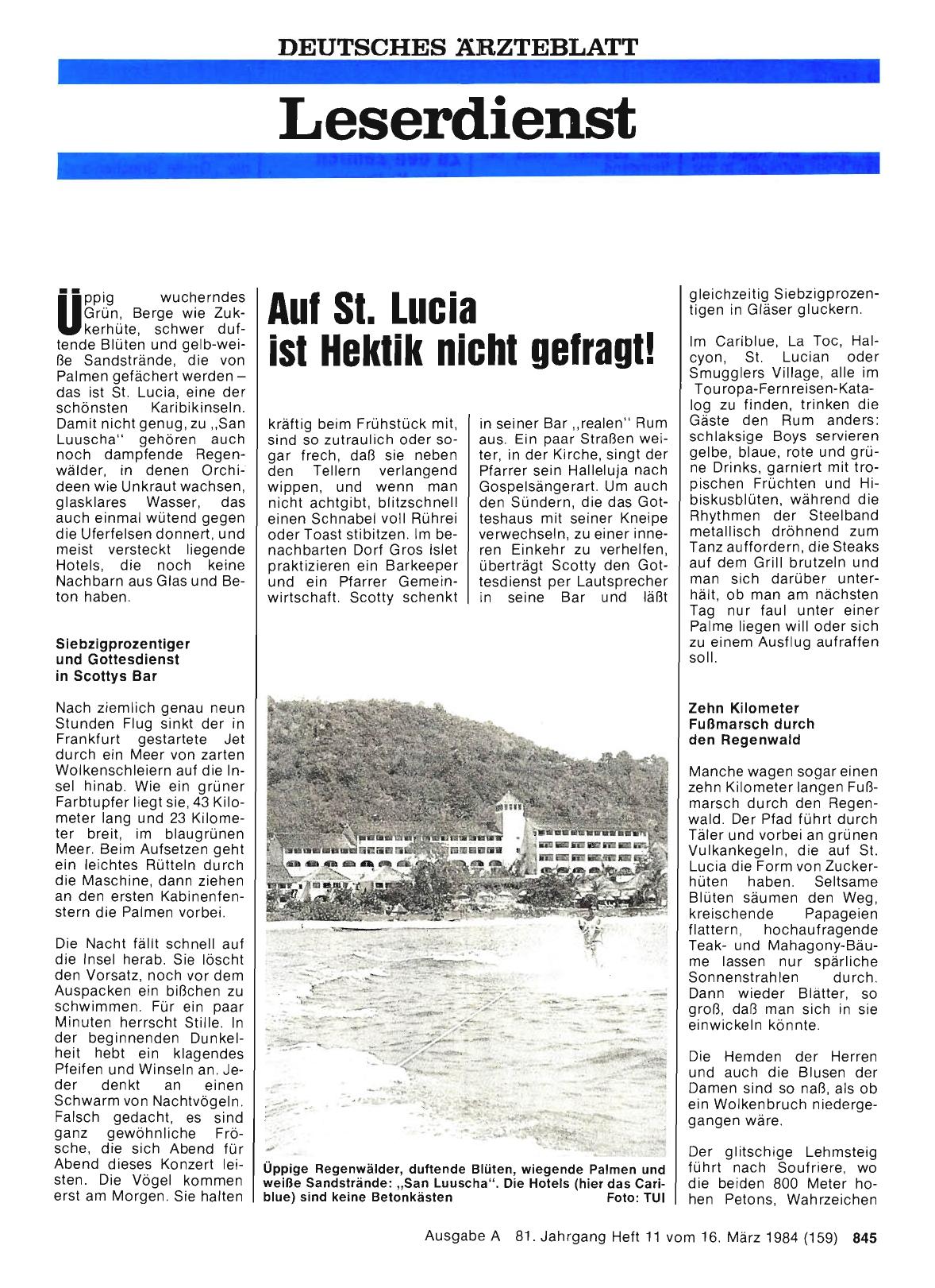 Vorschauseite 1: Auf St. Lucia ist Hektik nicht gefragt!