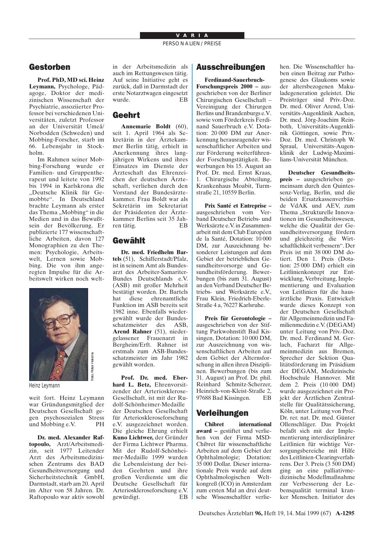 Vorschauseite 1: Gestorben