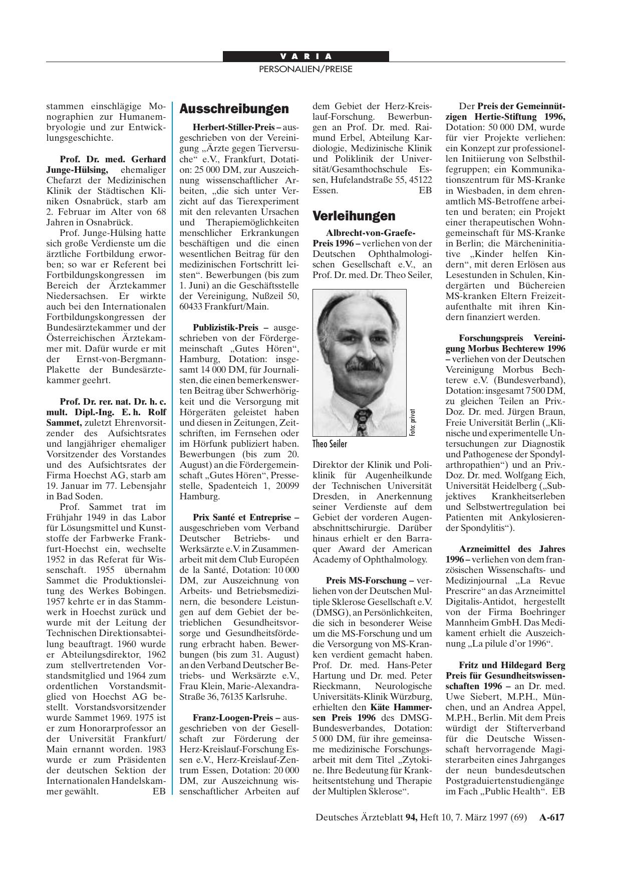 Vorschauseite 1: Ausschreibungen