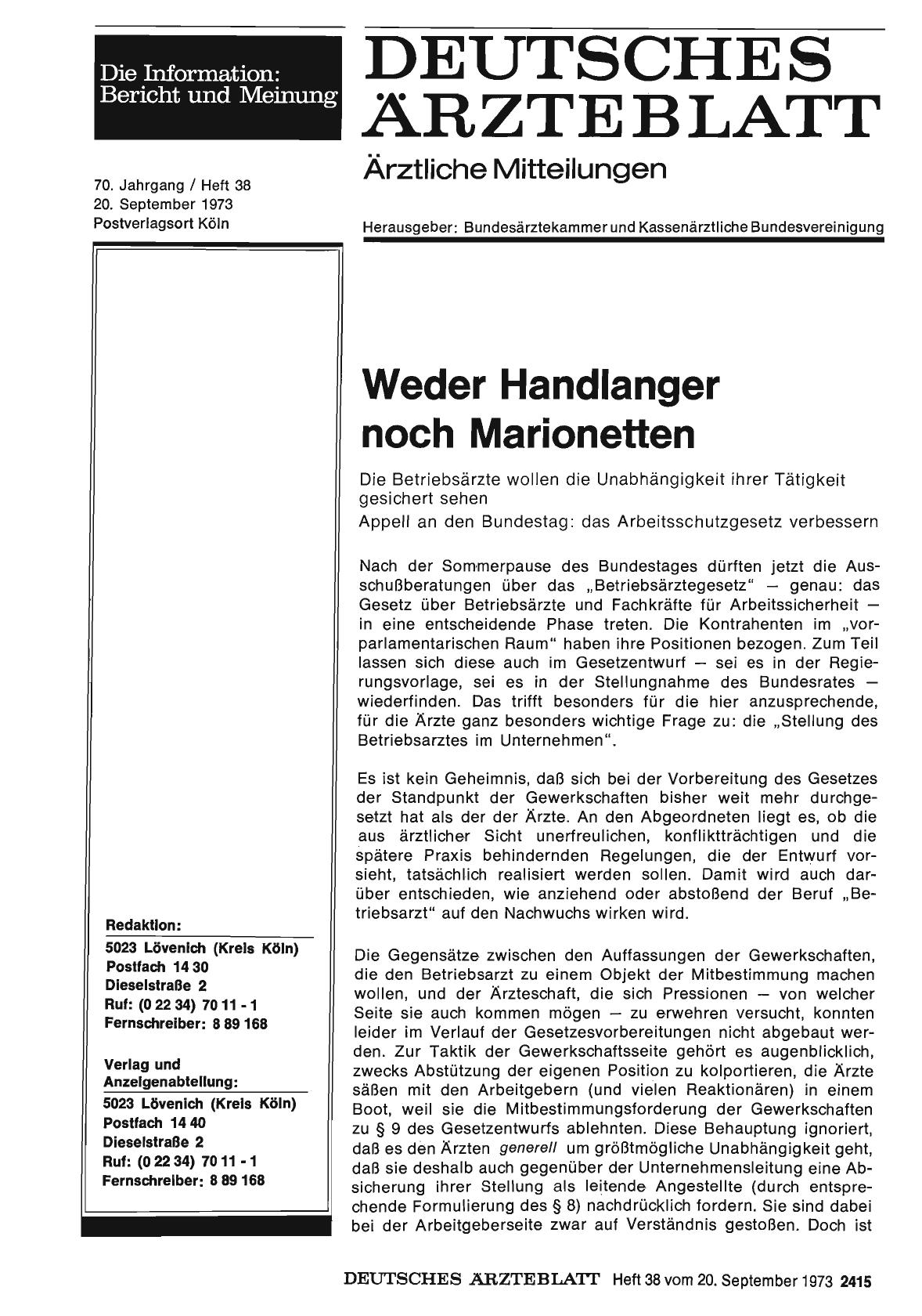 Vorschauseite 1: Weder Handlanger noch Marionetten