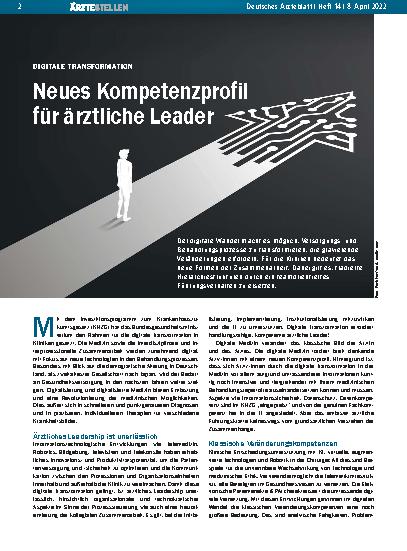 Vorschauseite 1: Digitale Transformation: Neues Kompetenzprofil für ärztliche Leader