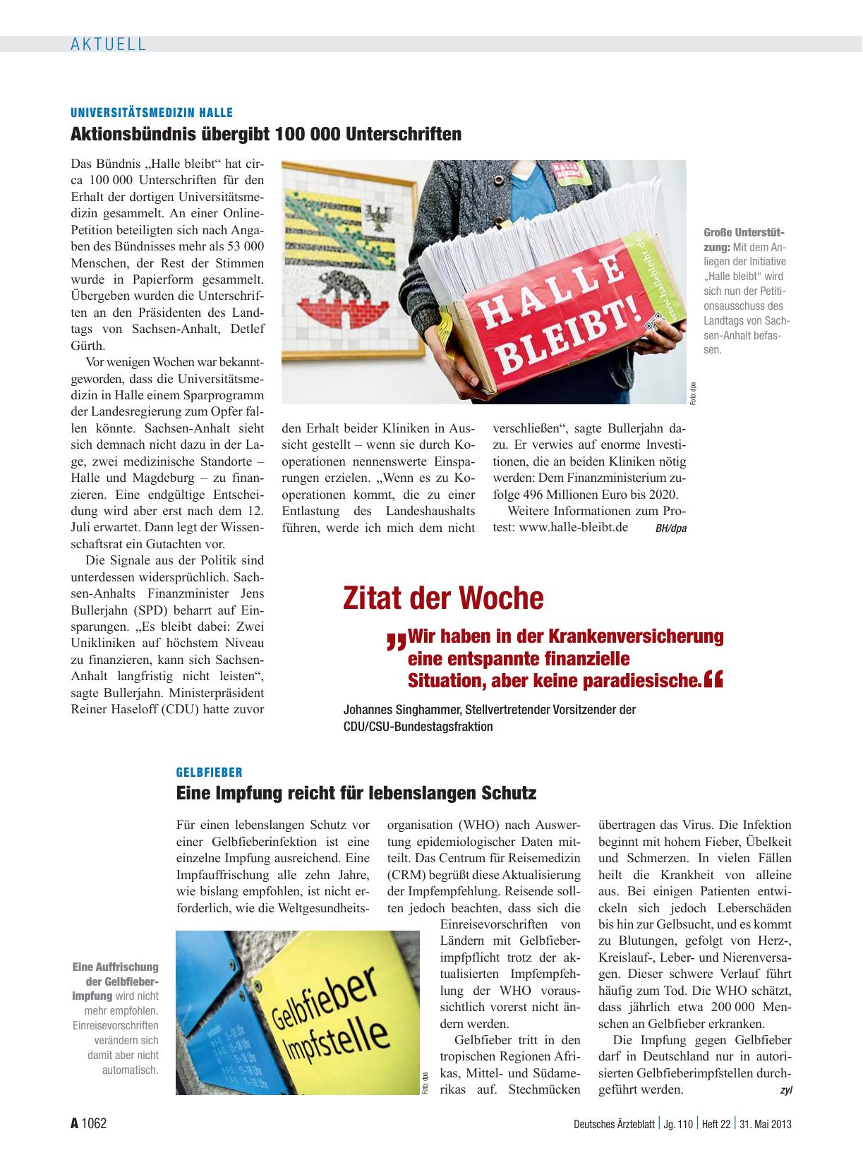 Vorschauseite 1: Zitat der Woche
