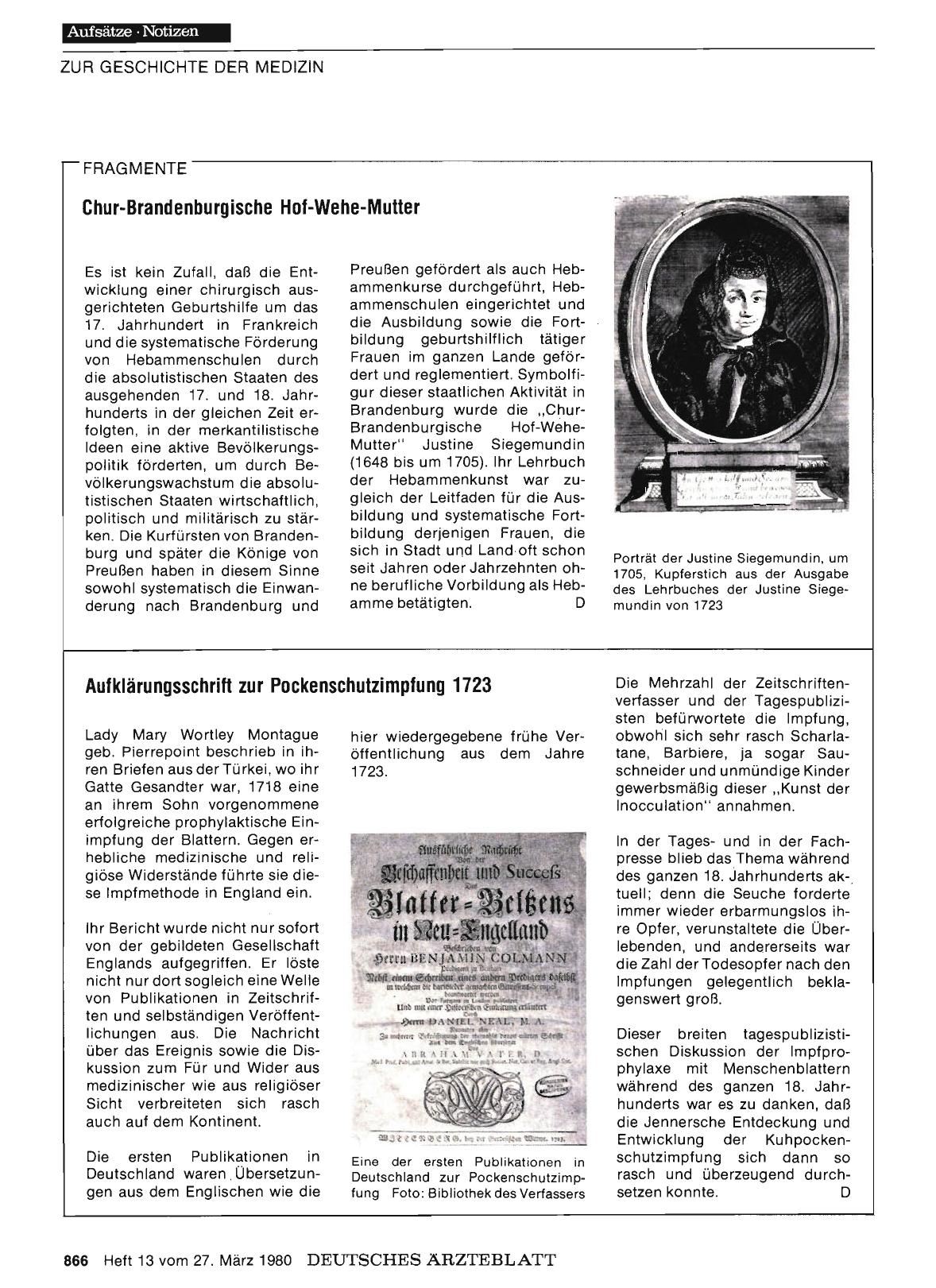 Vorschauseite 1: Fragmente: Aufklärungsschrift zur Pockenschutzimpfung 1723