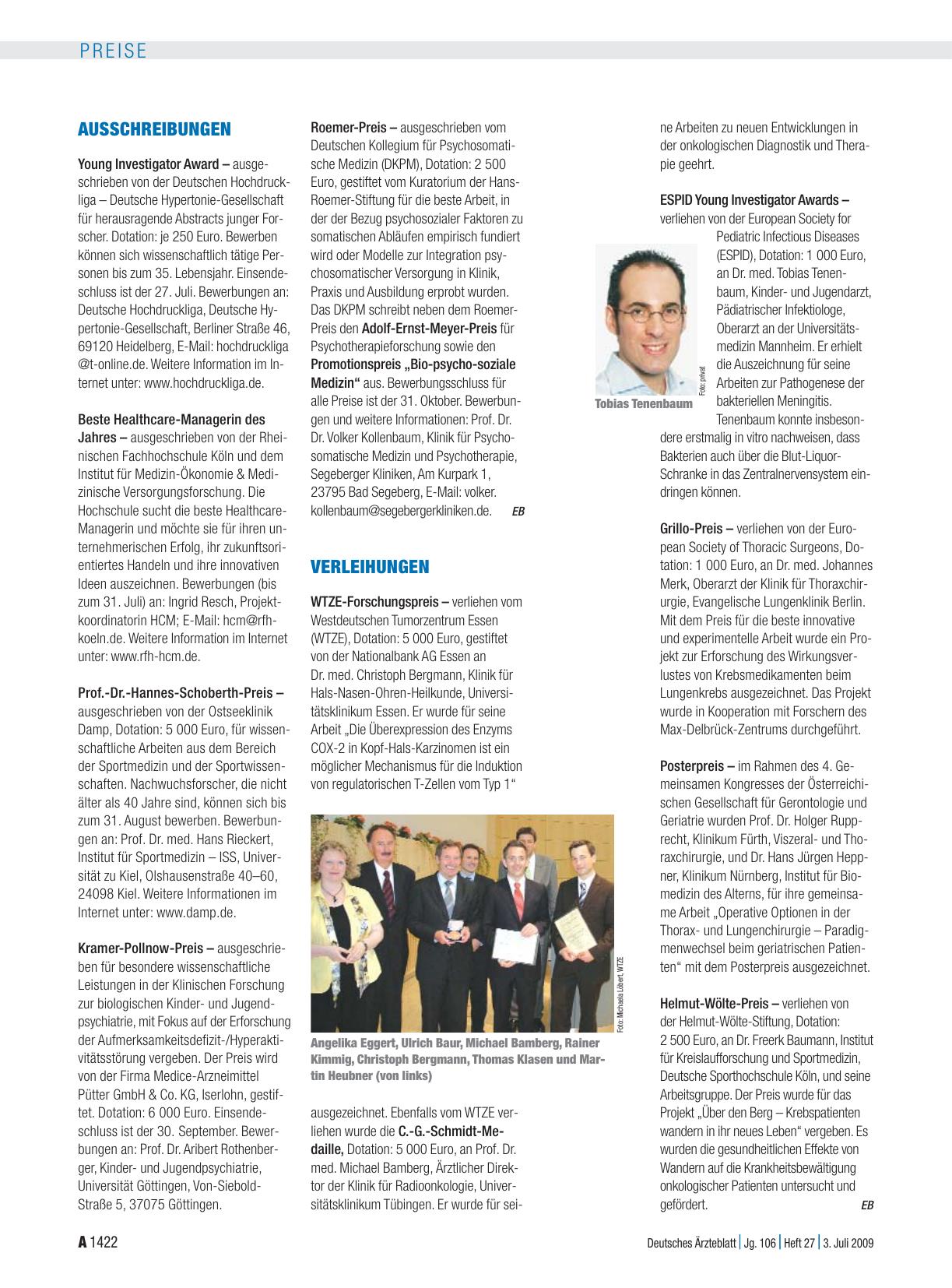 Vorschauseite 1: Ausschreibungen