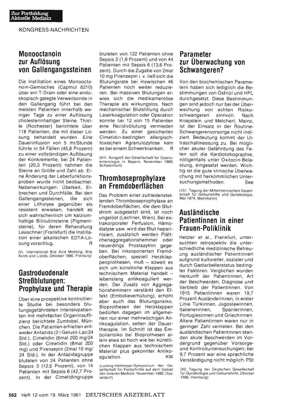 Vorschauseite 1: Thromboseprophylaxe an Fremdoberflächen