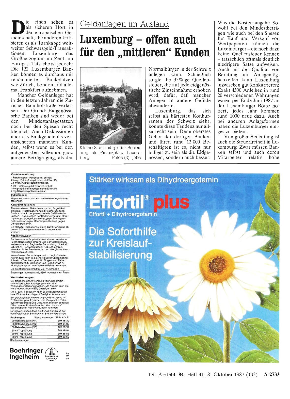 Vorschauseite 1: Geldanlagen im Ausland: Luxemburg - offen auch für den „mittleren“ Kunden