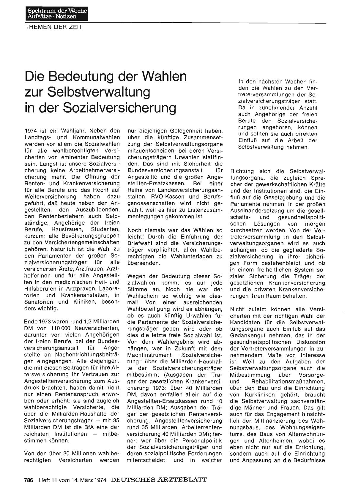 Vorschauseite 1: Die Bedeutung der Wahlen zur Selbstverwaltung in der Sozialversicherung