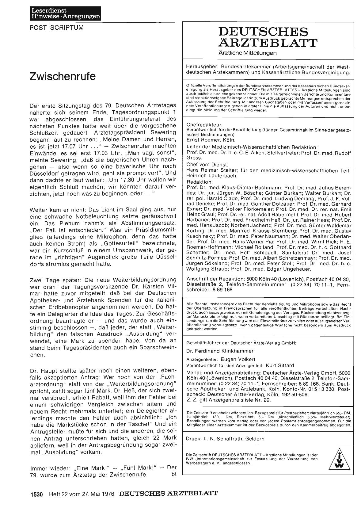 Vorschauseite 1: Zwischenrufe