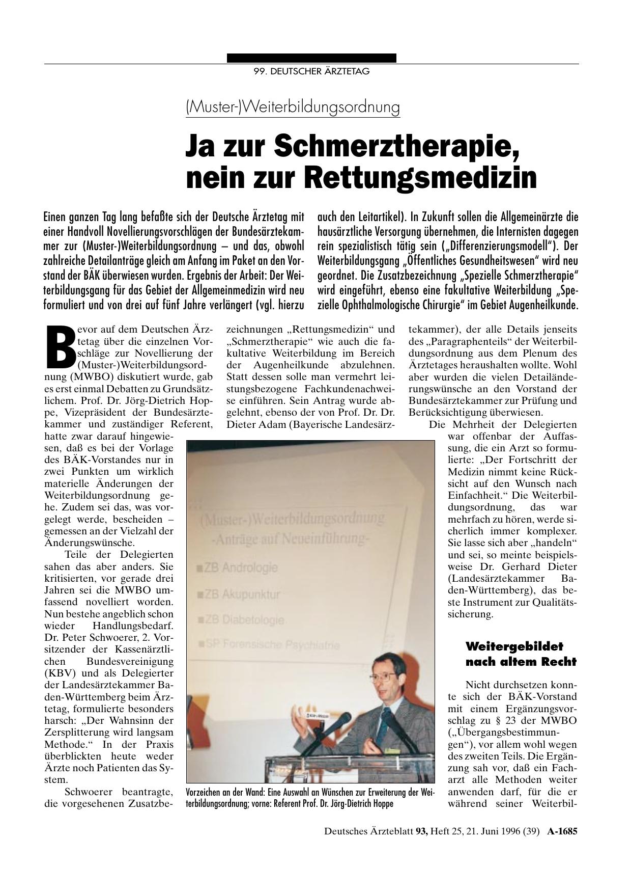 Vorschauseite 1: Novellierung der (Muster-)berufsordnung: Werbeverbot für Ärzte bleibt bestehen