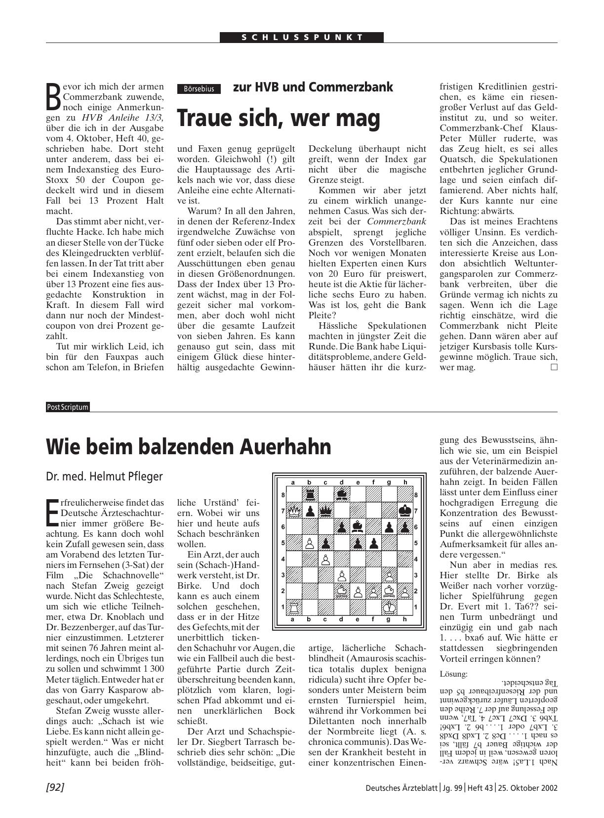 Vorschauseite 1: Börsebius zur HVB und Commerzbank: Traue sich, wer mag