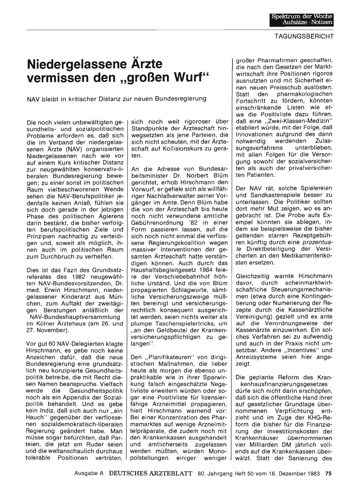 Vorschauseite 1: Niedergelassene Ärzte vermissen den „großen Wurf“