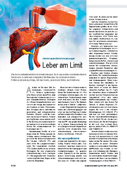 Vorschauseite 1: Alkohol-assoziierte Erkrankungen: Leber am Limit