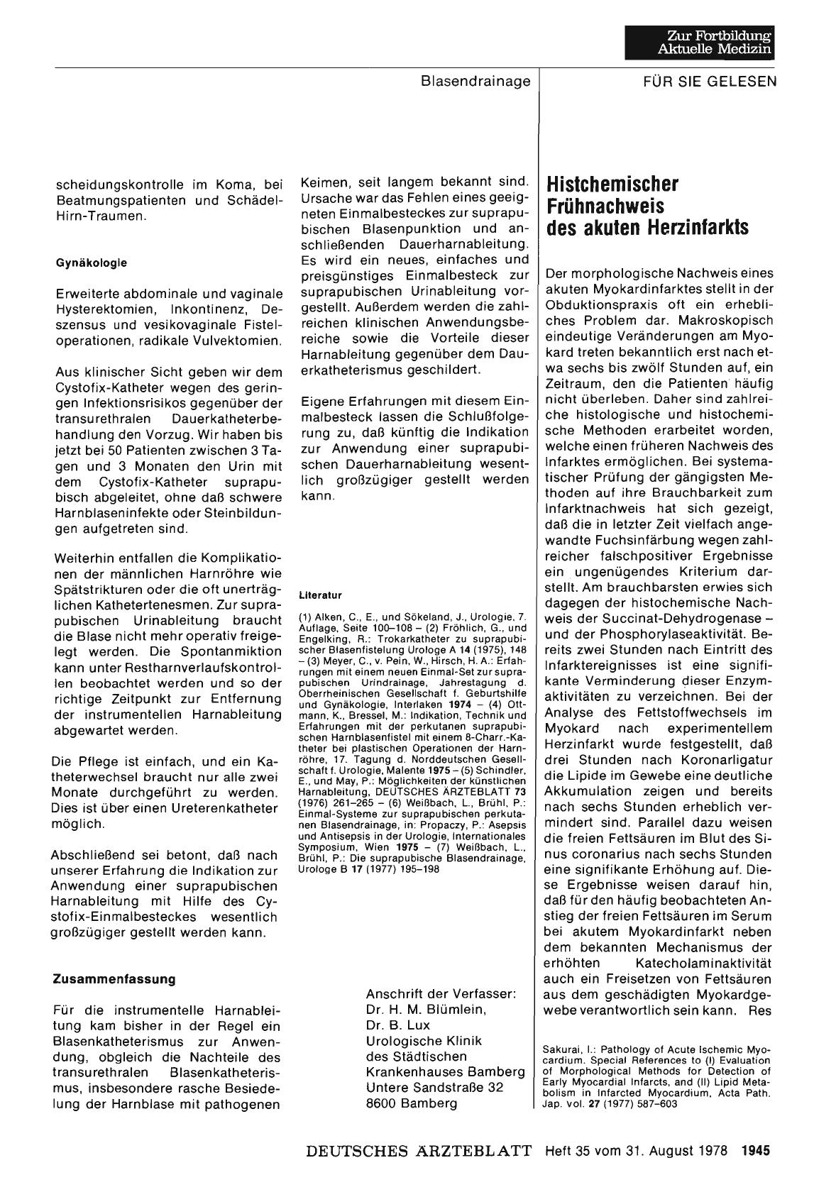 Vorschauseite 1: Histchemischer Frühnachweis des akuten Herzinfarkts