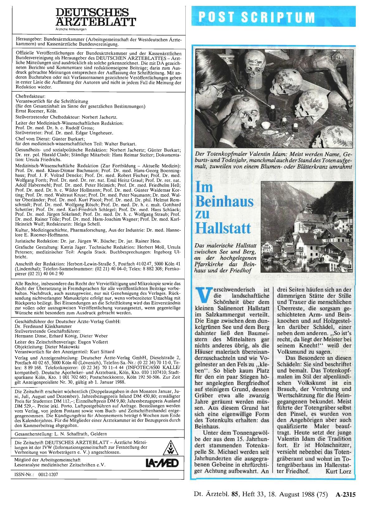 Vorschauseite 1: Im Beinhaus zu Hallstatt