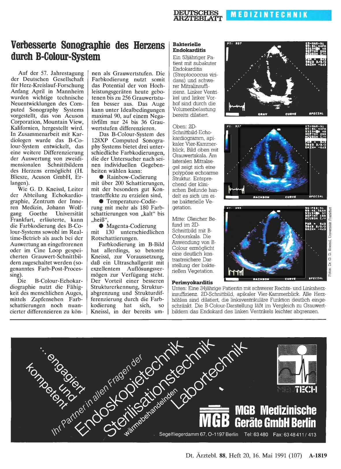 Vorschauseite 1: Verbesserte Sonographie durch B-Colour-System