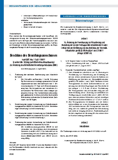 Vorschauseite 1: 16. Änderung der Vereinbarung zur Finanzierung und Erstattung der bei den Vertragsärzten entstehenden Kosten im Rahmen der Einführung und des Betriebes der Telematikinfrastruktur…