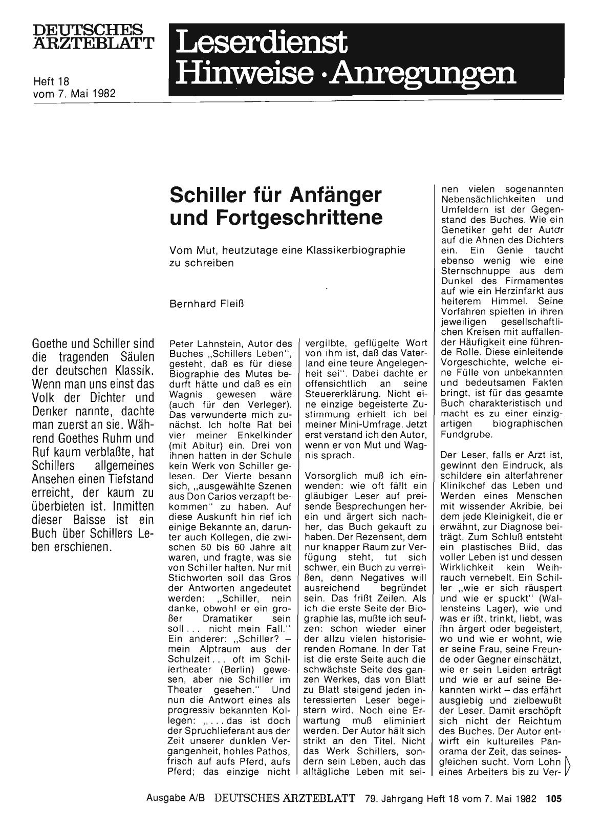 Vorschauseite 1: Schiller für Anfänger und Fortgeschrittene