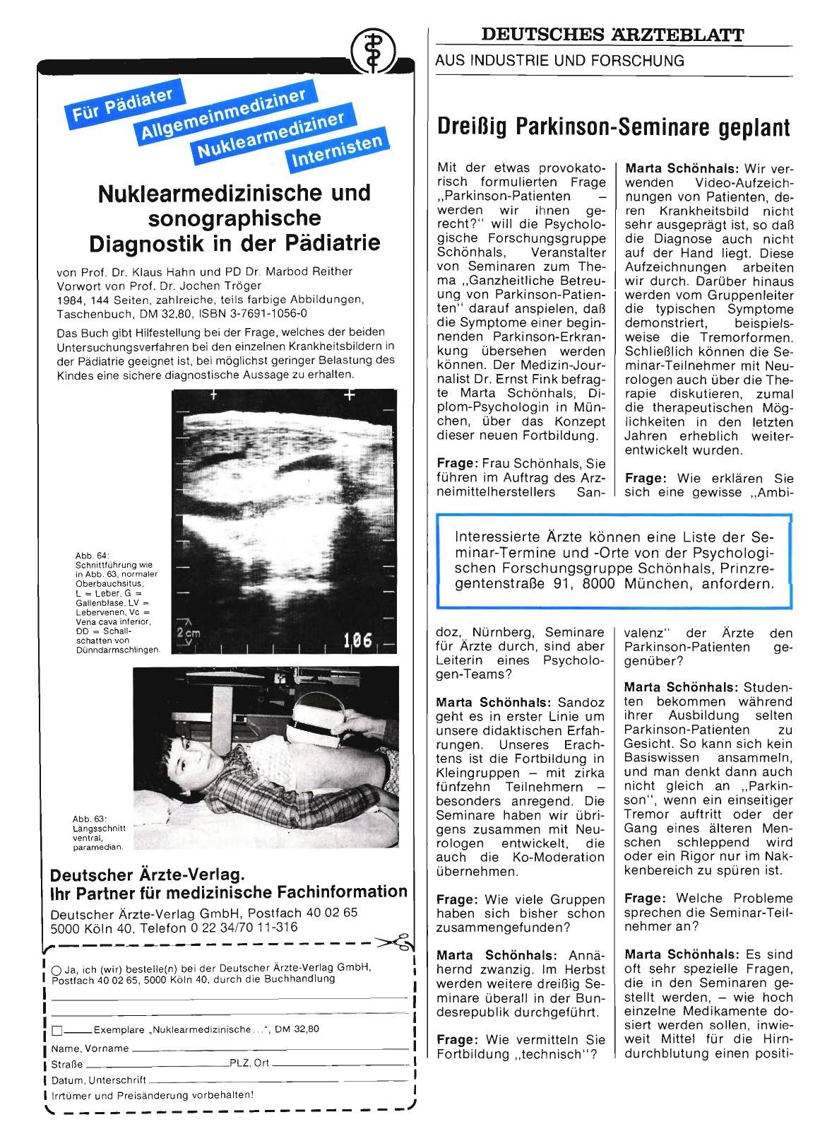 Vorschauseite 1: Dreißig Parkinson-Seminare geplant