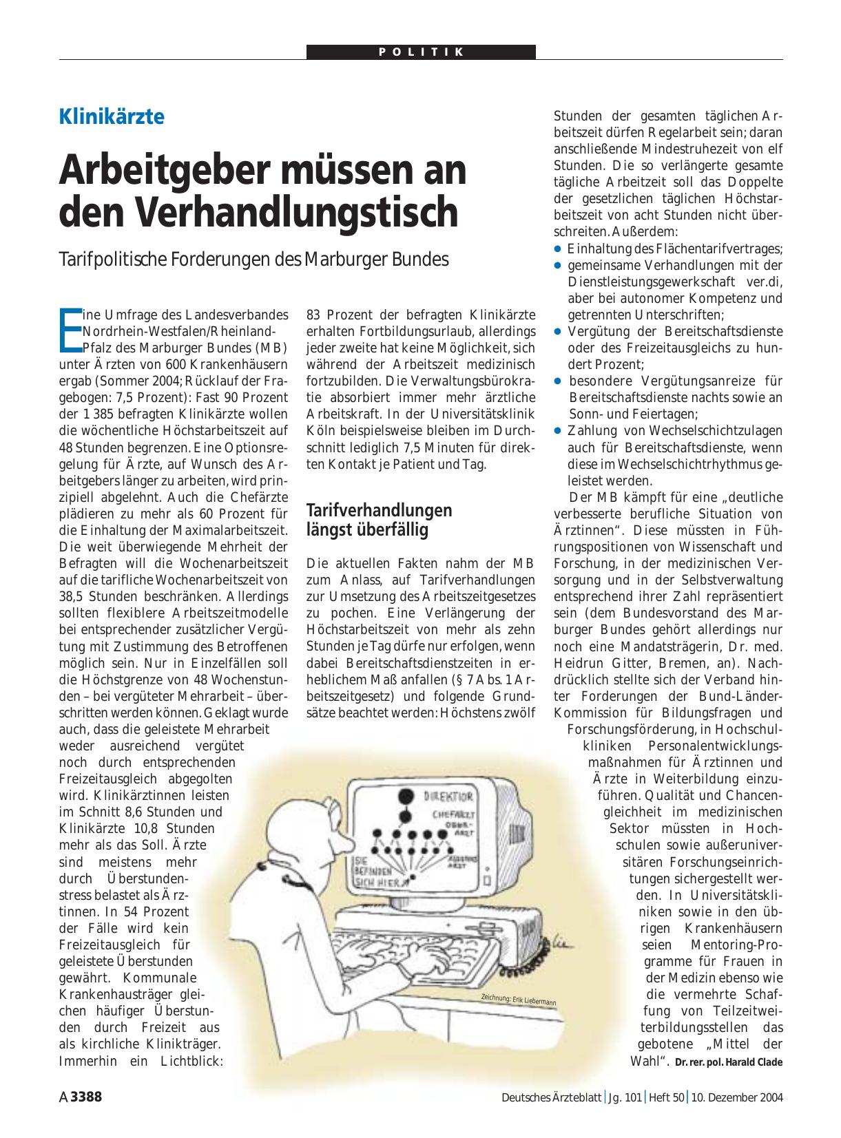 Vorschauseite 1: Klinikärzte: Arbeitgeber müssen an den Verhandlungstisch