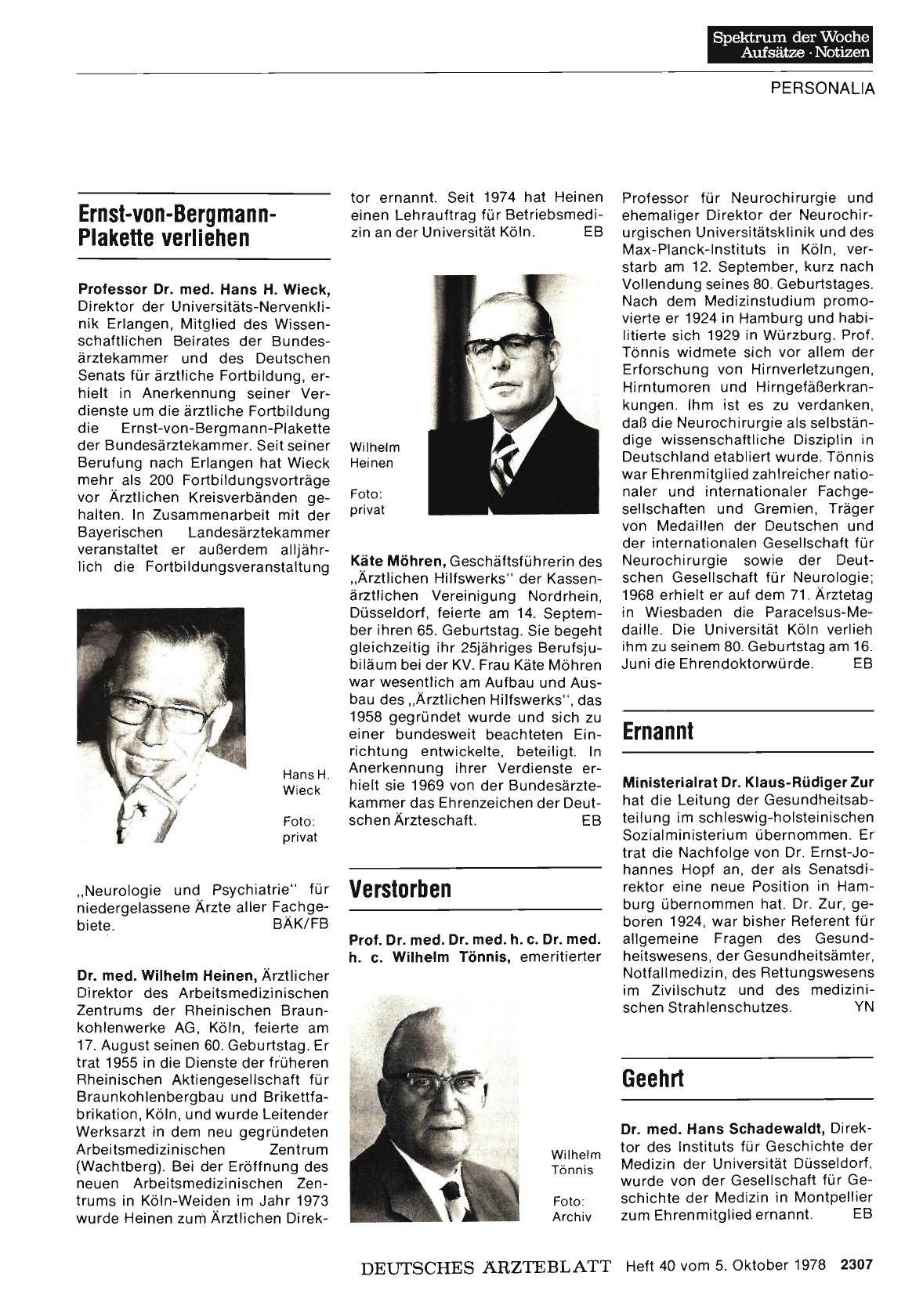 Vorschauseite 1: Geehrt