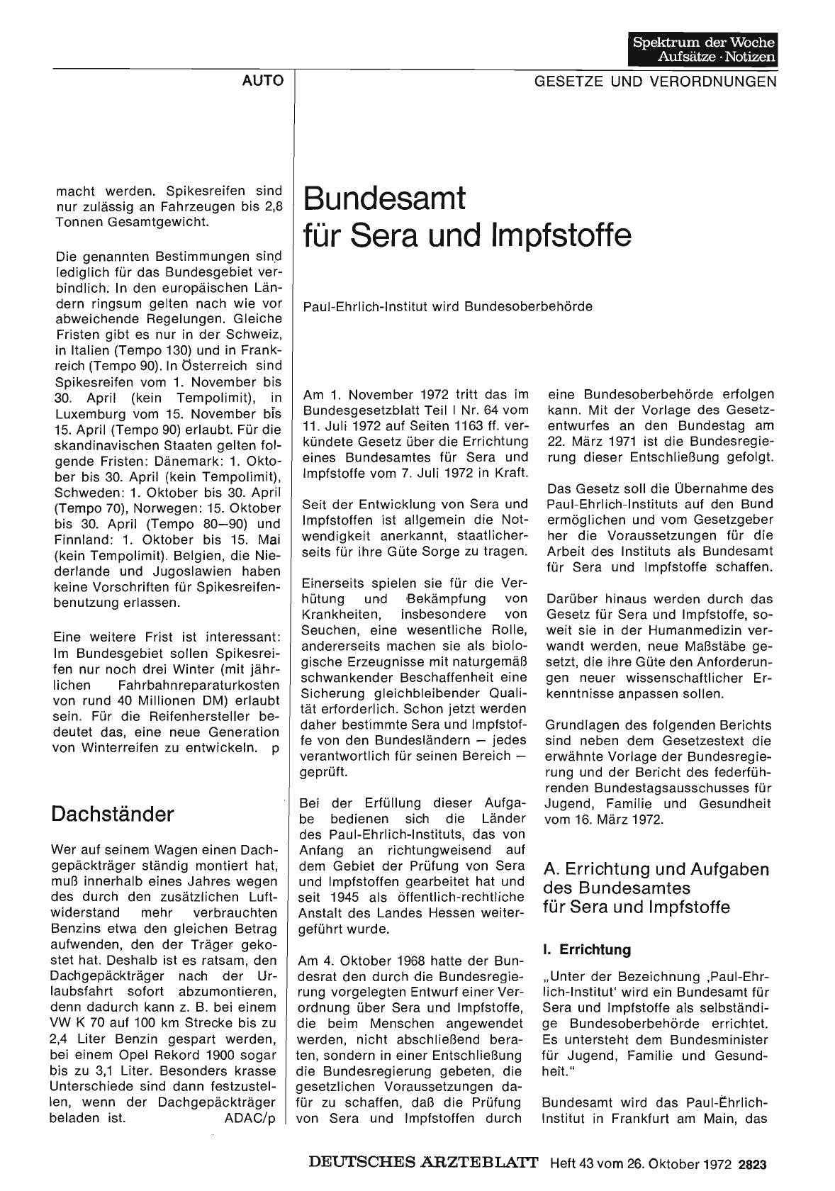Vorschauseite 1: Bundesamt für Sera und Impfstoffe