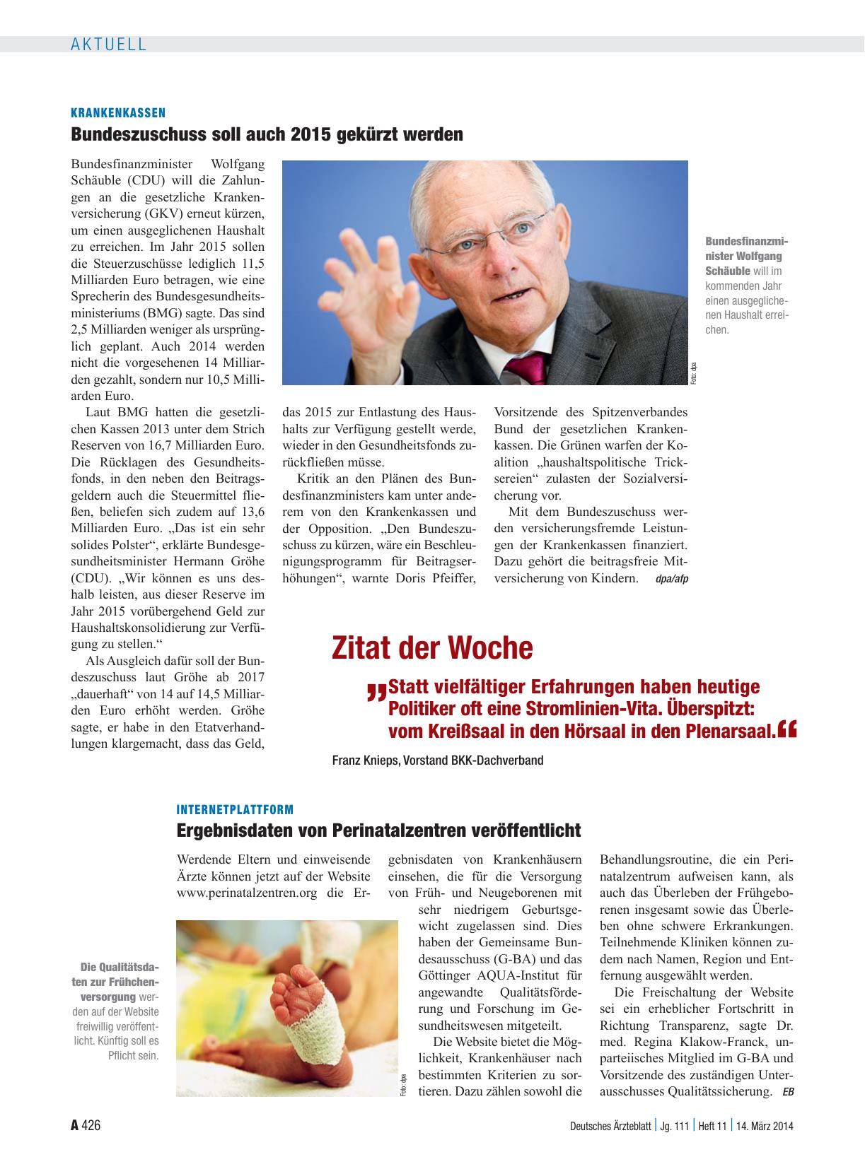 Vorschauseite 1: Zitat der Woche