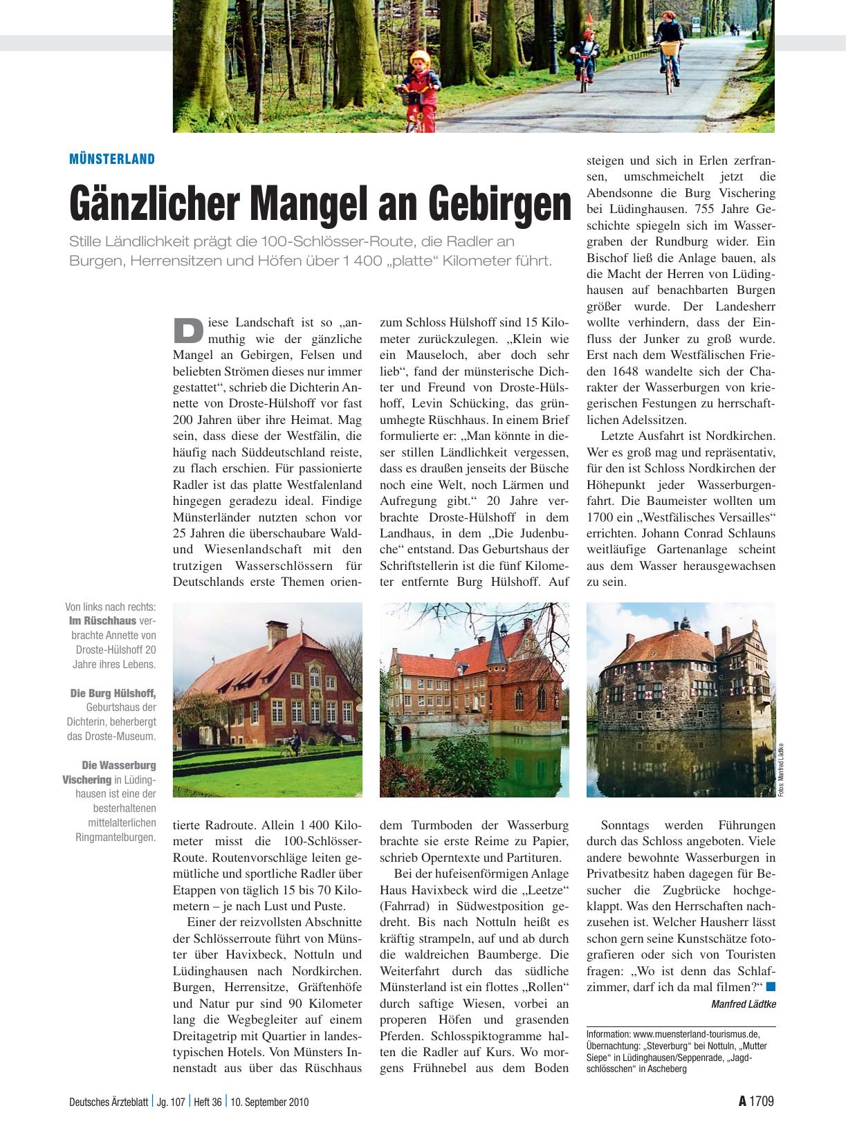 Vorschauseite 1: Münsterland: Gänzlicher Mangel an Gebirgen