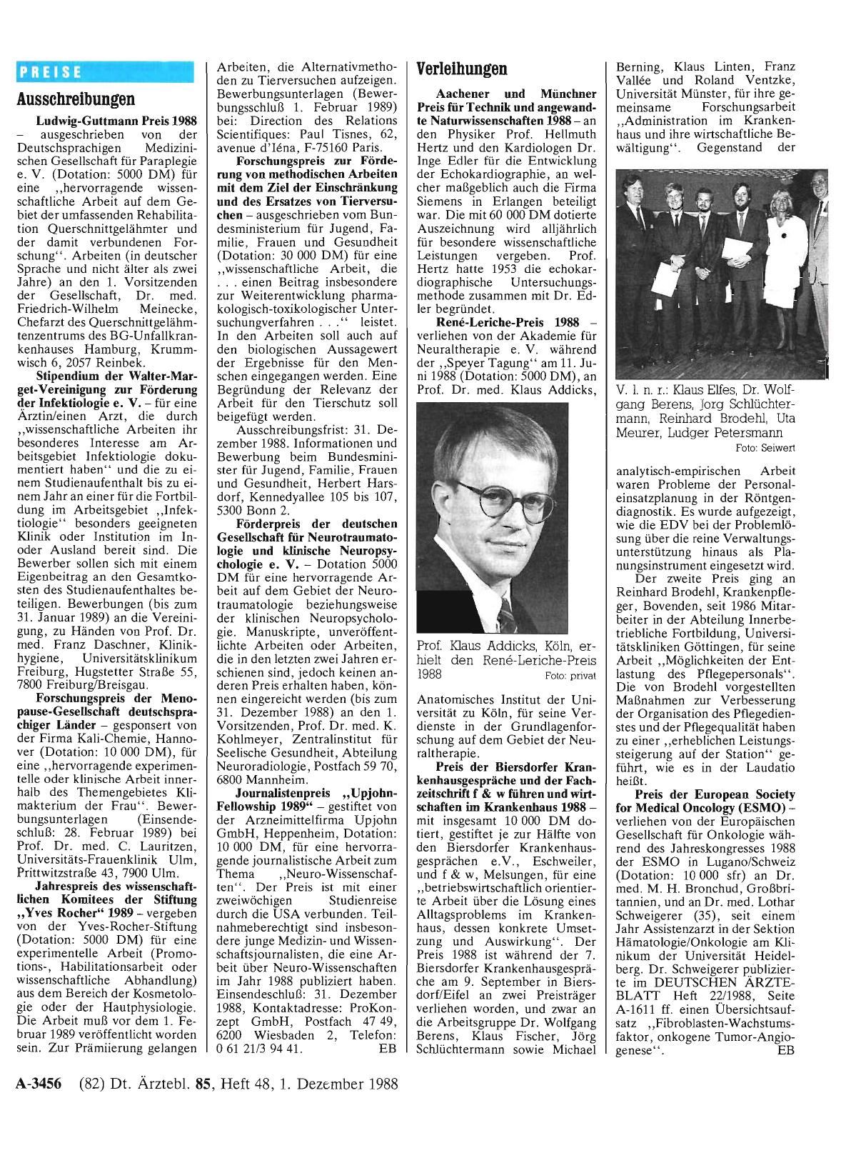 Vorschauseite 1: PREISE: Ausschreibungen