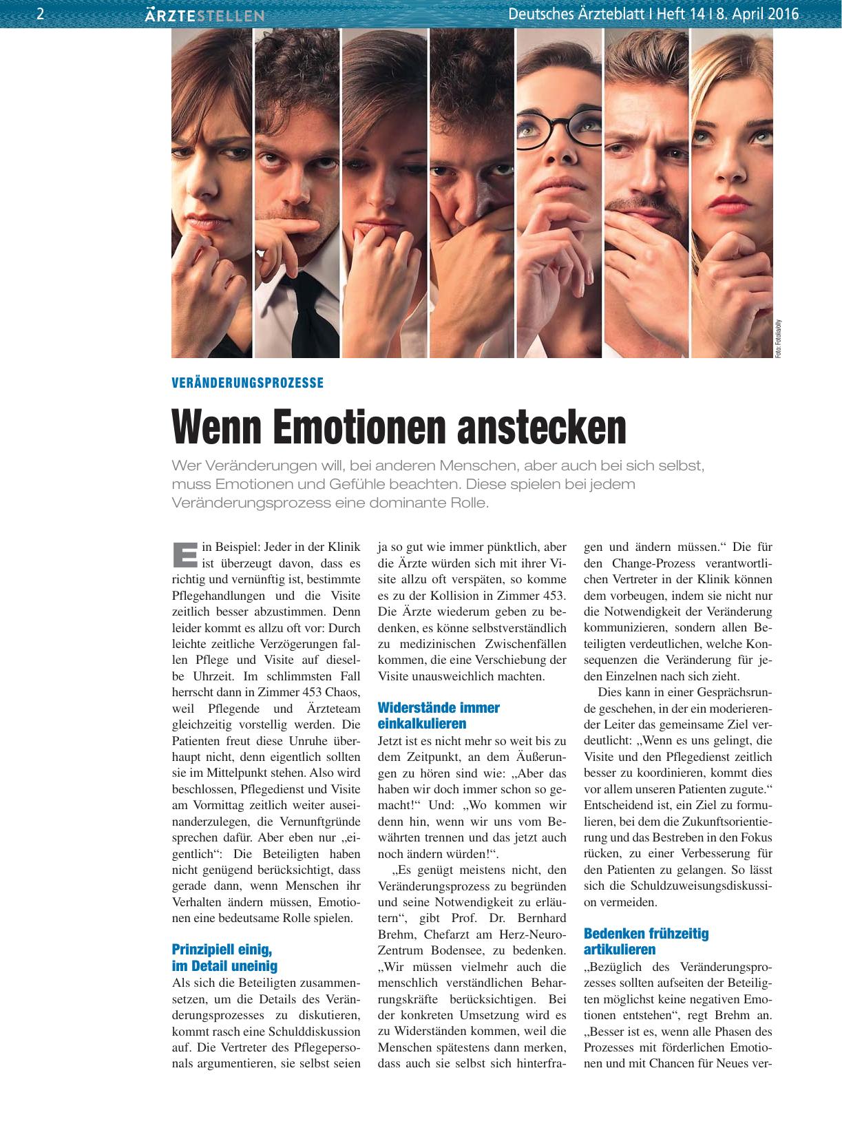 Vorschauseite 1: Veränderungsprozesse: Wenn Emotionen anstecken