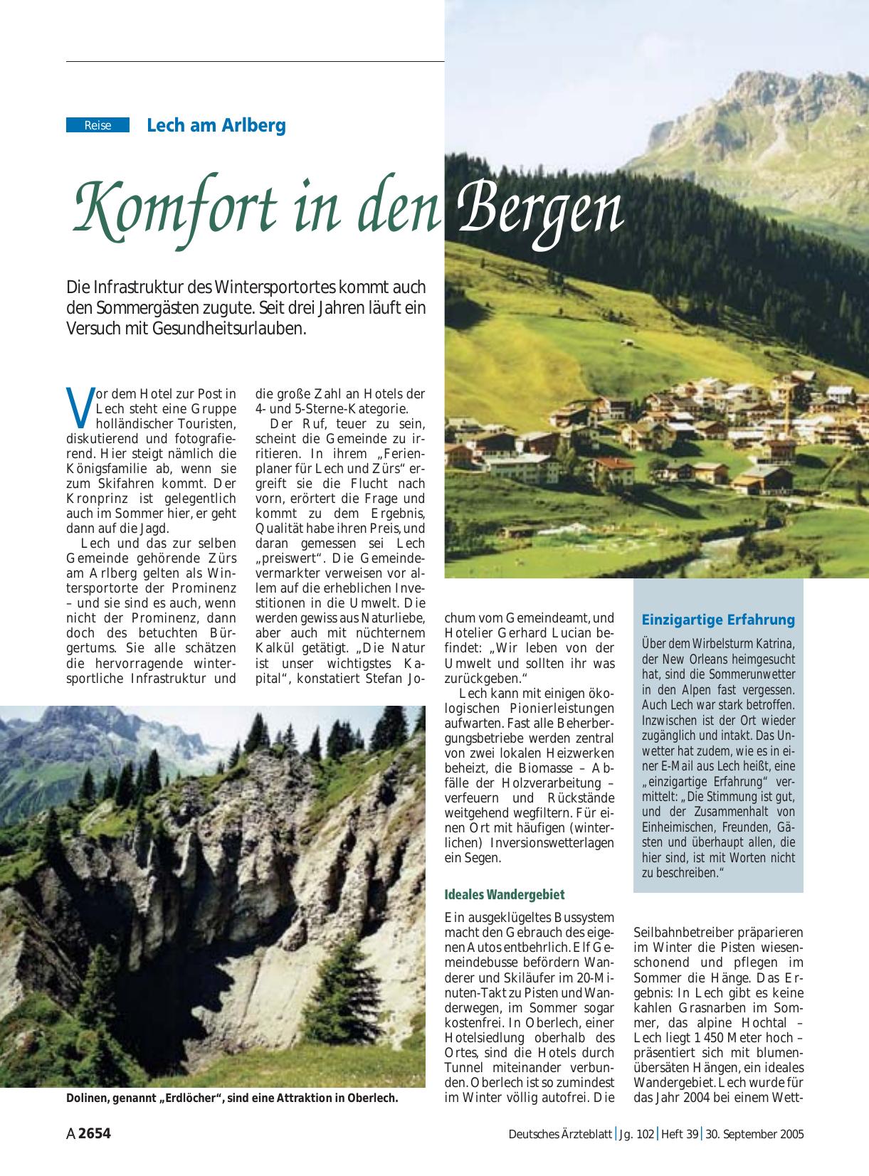 Vorschauseite 1: Lech am Arlberg: Komfort in den Bergen