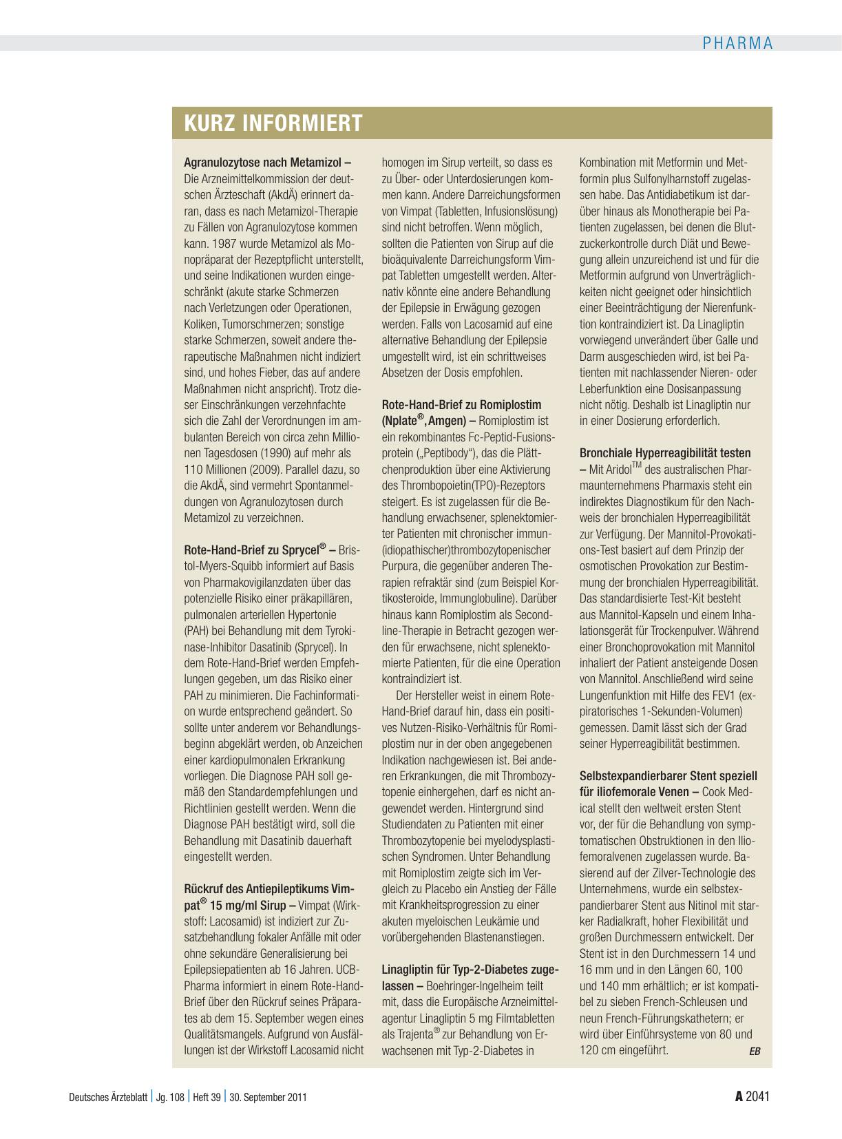 Vorschauseite 1: Kurz informiert