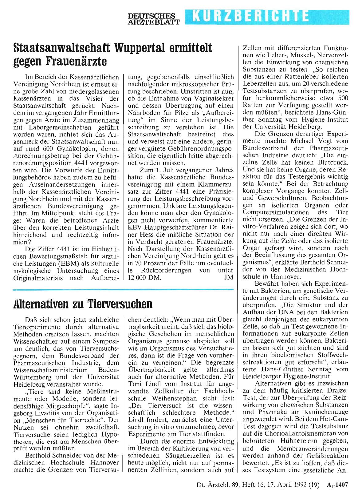 Vorschauseite 1: Alternativen zu Tierversuchen