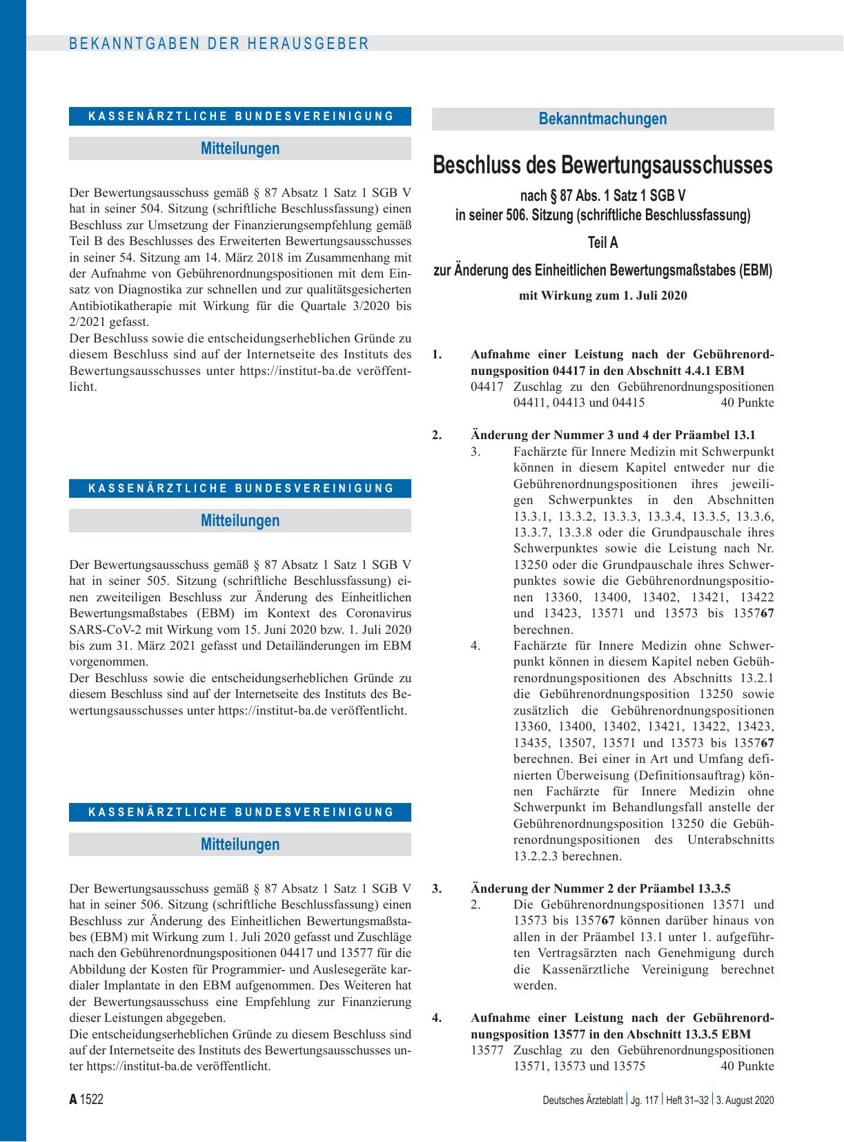 Vorschauseite 1: Mitteilungen